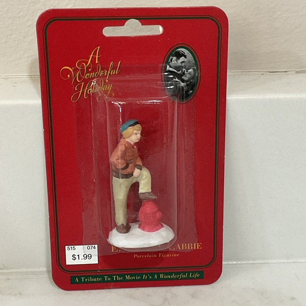 1995 It's A Wonderful Life Ernie The Cabbie Porcelain Figurine New Sealed